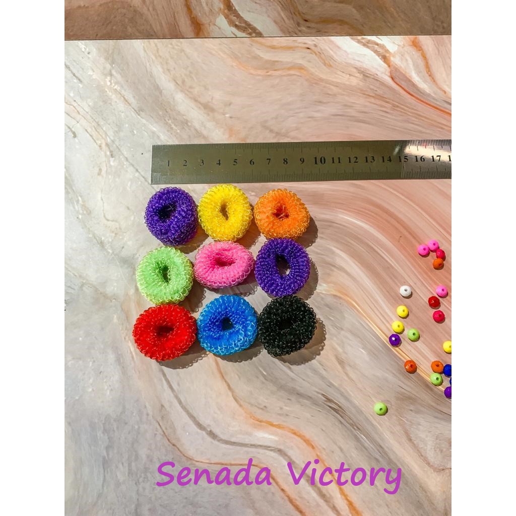 Senada Victory Ikat Rambut Donat Mini Isi 3 Pcs Kunciran Donat Mini