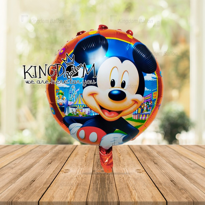 Balon Bulat Mickey / Balon Foil Mickey / Balon Karakter Mickey Mouse