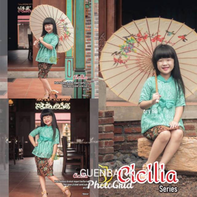 CICILIA SET KEBAYA BRUKAT ANAK ORI BEST SELLER