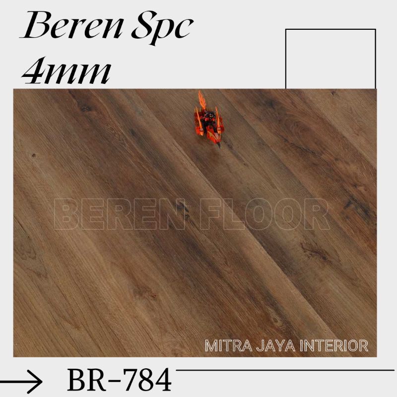 SPC Lantai kayu BR-784 SPC Beren Floor 4mm/box