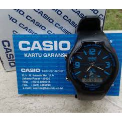 jam tangan casio aw90h-2 biru standard analog digital diskon murah bgt