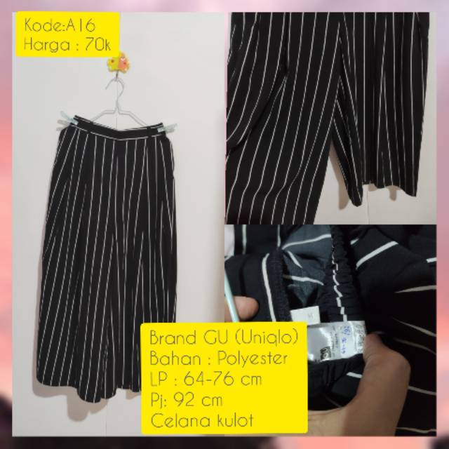 Kulot stripe GU (Uniqlo)