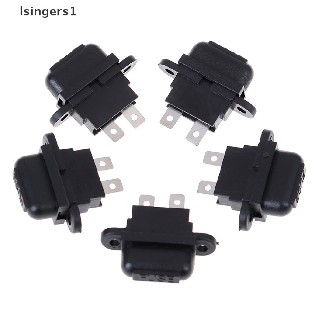 (lsingers1) 5pcs Kotak holder Sekring Gepeng 30A Amp Untuk Mobil / Perahu / Truk