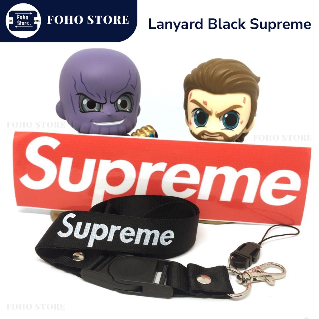 

Jual Tali Gantungan / Lanyard Id card nametag SUPREME Black Premium