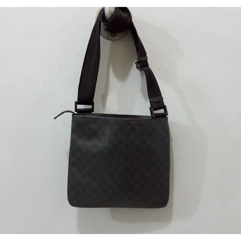 GUCCI GG Leather Sling Bag Tas Selempang Second Branded Kulit Asli Preloved
