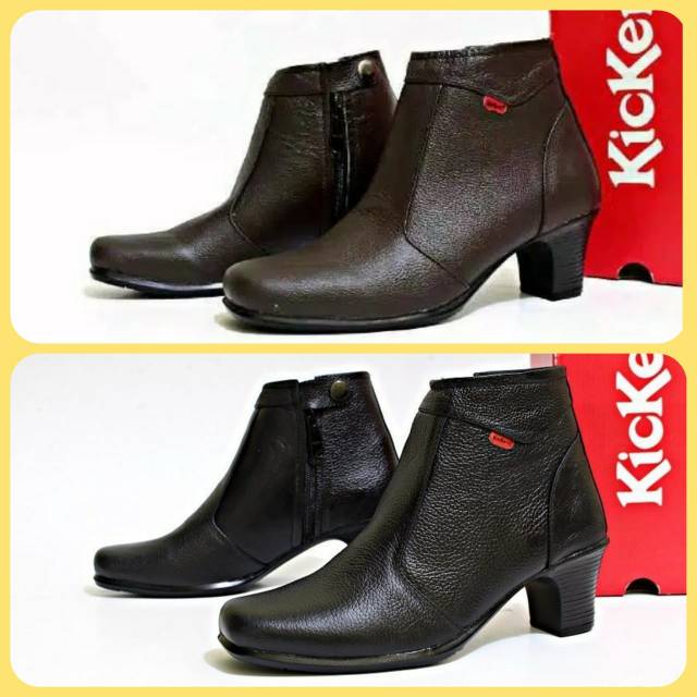 Sepatu Wanita Kerja Boots Hak Kulit Kickers Original Sepatu Cewek Sepatu Women Sepatu Pentofel