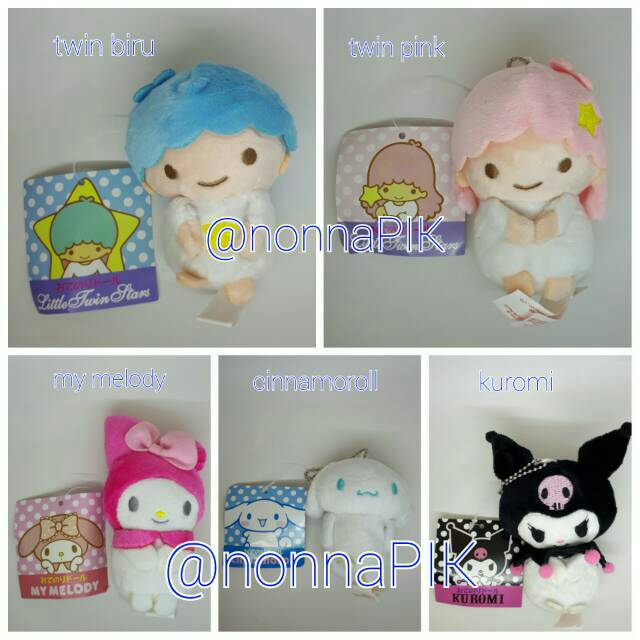 Gantungan Tas / Bagcharm Sanrio Melody - Cinnamoroll - Kitty - Kuromi - Little Twin Star LTS