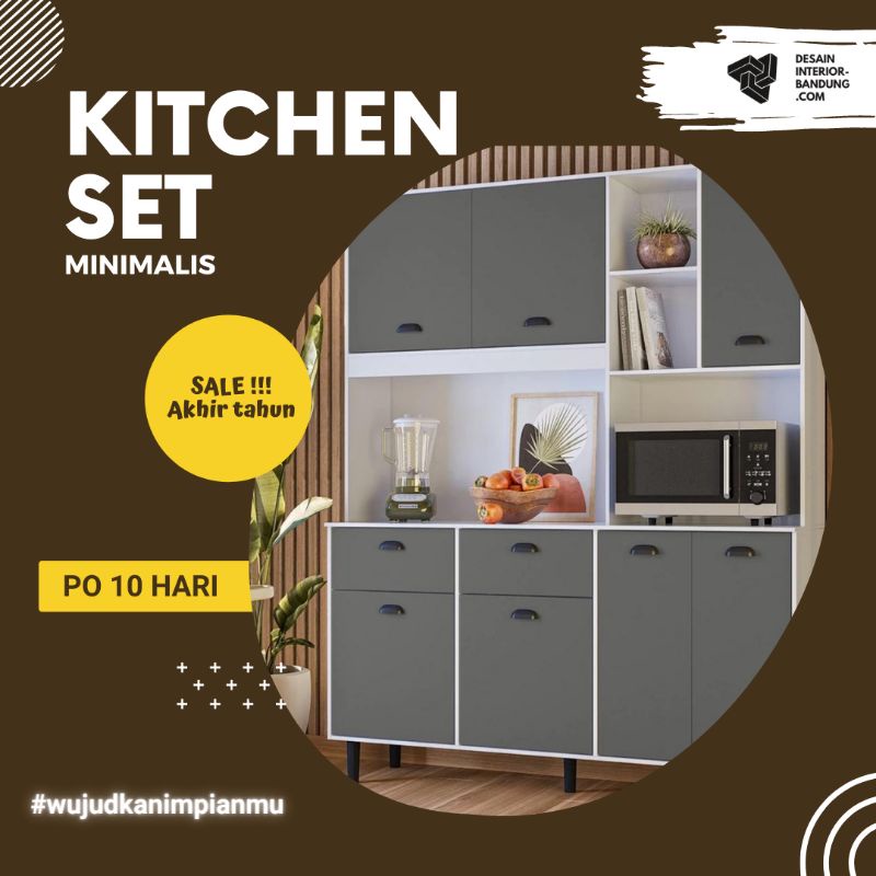 kitchen set minimalis lemari sayur 4 pintu lemari dapur minimalis kitchen set hpl