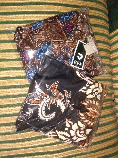 Manuk Kembar Sogan Ori Florist Kemeja Batik Lengan Panjang Katun Seragam Batik Fashion Pria Batik