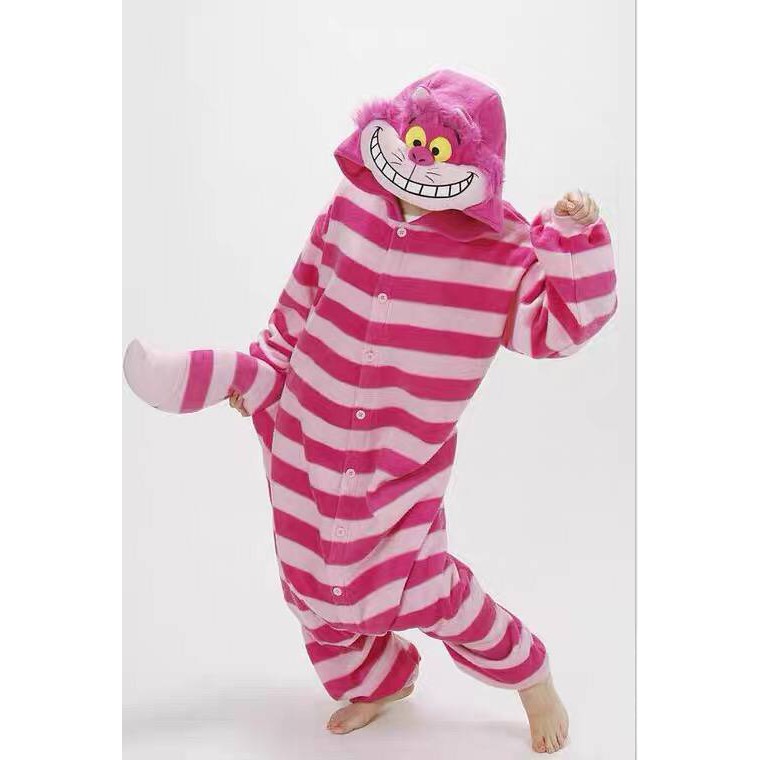 BAJU ONESIE KOSTUM KUCING CHESHIRE CAT PIYAMA COSPLAY BAJU TIDUR