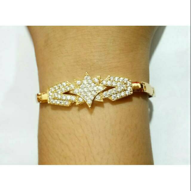 Fourfashion gelang wanita motif bintang full permata