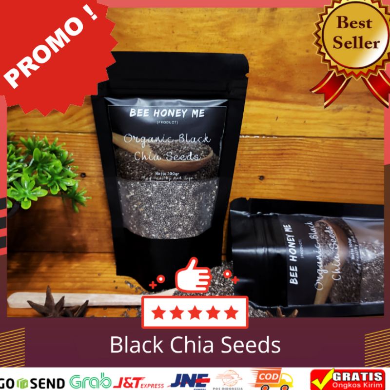 

PROMO (TERMURAH) Bee Honey Me - Organic Black Chia Seeds America - Biji Chia Premium 100gr