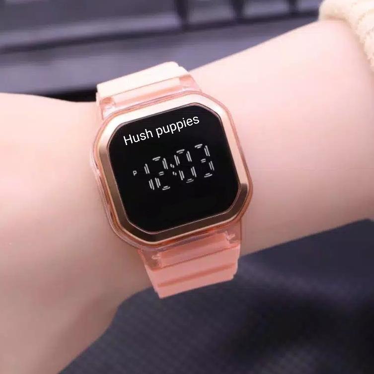 Jam Tangan Digital Segi Rubber LED Fashion Watch Sprot Warna Karet Jam Murah   S1176 ◦ EMA.5433