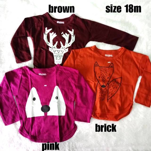 Minimo longsleeve | kaos anak branded | baju bayi