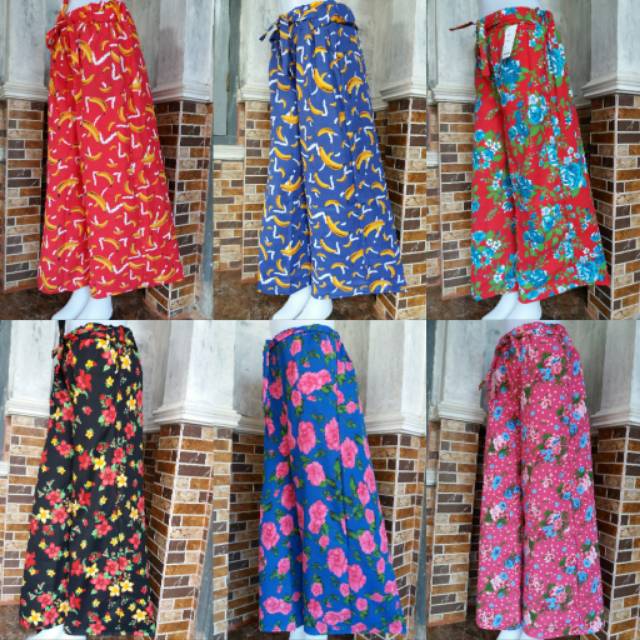 Katun motif | celana katun motif | kulot katun motif | bawahan wanita