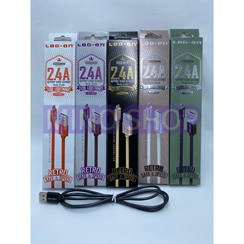 KABEL LOG ON RETRO IPH 5 LO-CB32 100CM - KABEL CHARGER