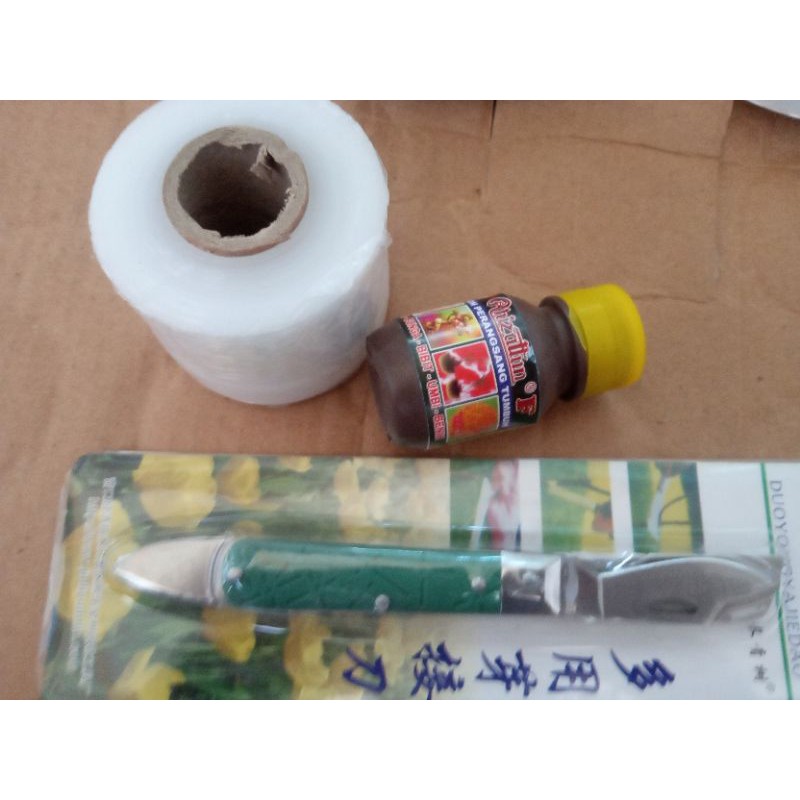 PISAU GRAFTING LIPAT PLUS PLASTIK GRAFTING &  ZPT AKAR RHIZATTUN F