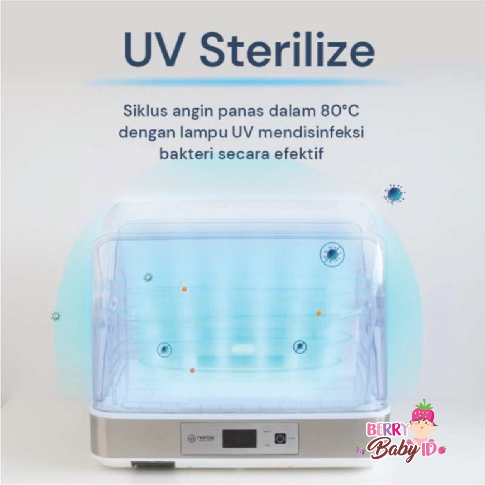 Norge Appliances 4in1 Table Top UV Dish Dryer Sterilizer Rak Pengering Berry Mart