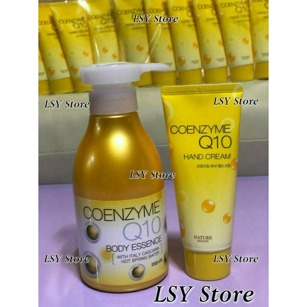 PAKET COENZYME Q10 BODY ESSENCE 400gr & COENZYME Q10 HAND CREAM 100gr