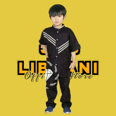 Setelan Baju Koko Anak Laki laki Sarimbit Terbaru 2021 Fashion Muslim Satu Set Nibras Librani