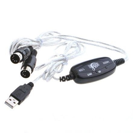 USB MIDI Cable Converter PC to Music Keyboard Adapter Kabel