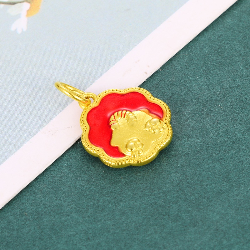 Kalung Emas Emas Asli Kadar 375 Dengan Liontin Harimau 3D Untuk Pria Dan Wanita