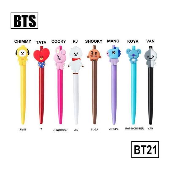 

Ballpoint Pulpen Gel Pen Anak Karakter Kartun K-Pop BT21 BTS Army