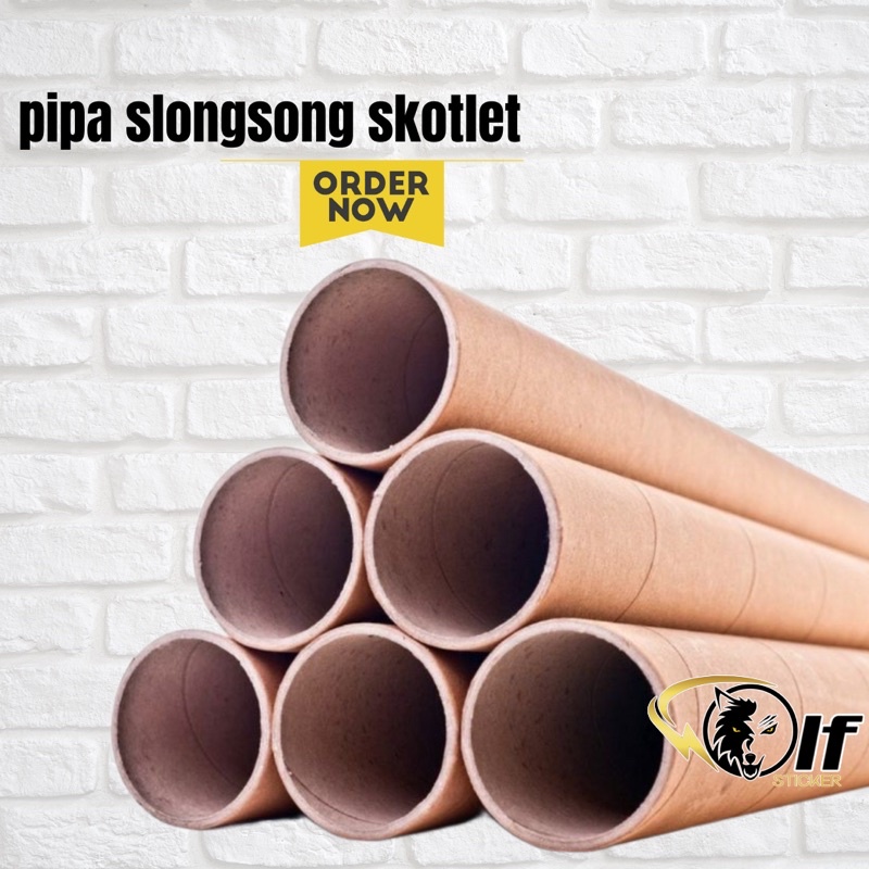 

selongsong paper tube pelindung packing sticker skotlet