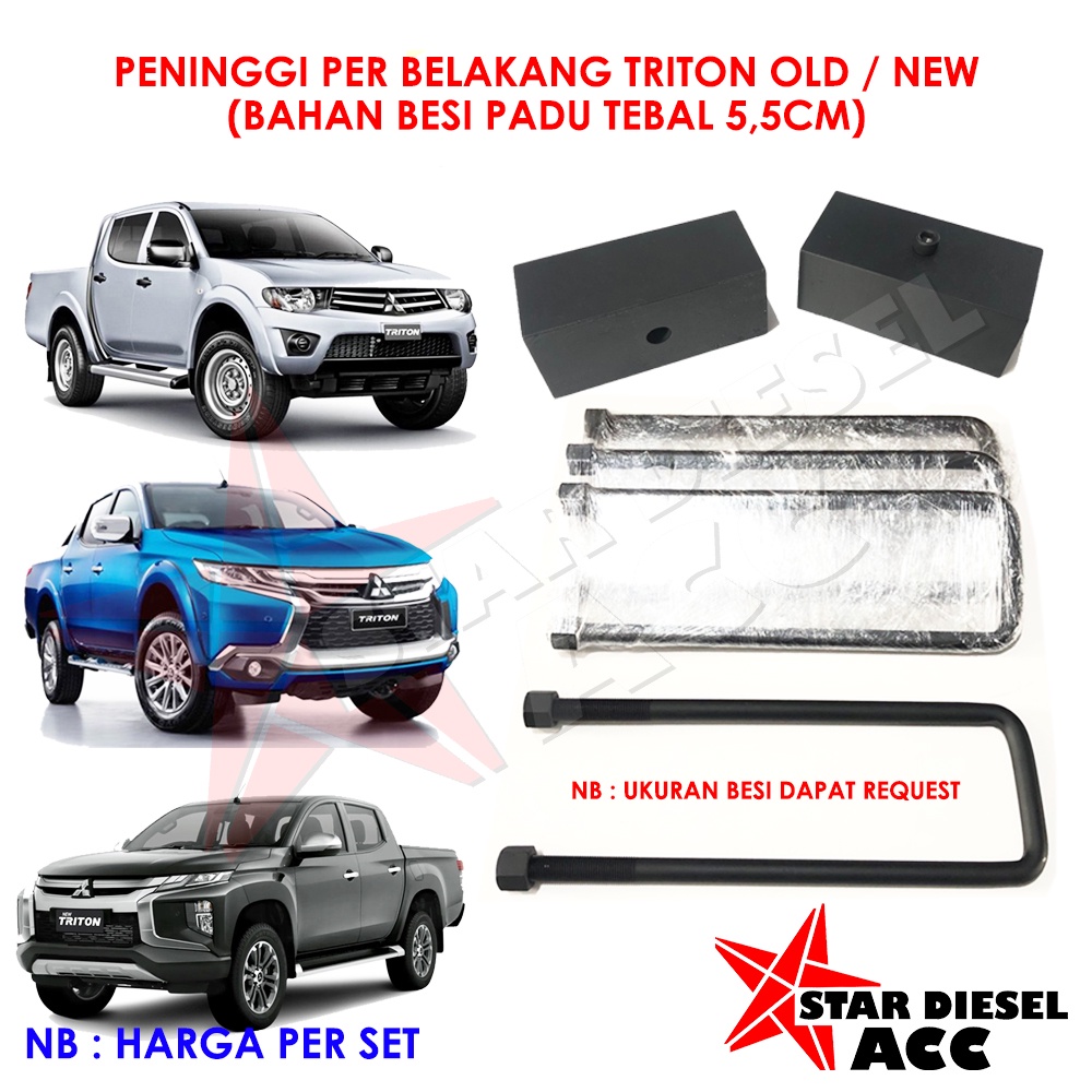 GANJALAN PER BELAKANG TRITON BODY LIFT SHOCK BELAKANG TRITON LIFT KIT