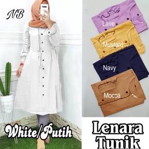 [KODE PRODUK VVHBH4858] Best seller Atasan wanita kekinian 2022 Lenara Tunik L-XL Bisa COD Baju Paka