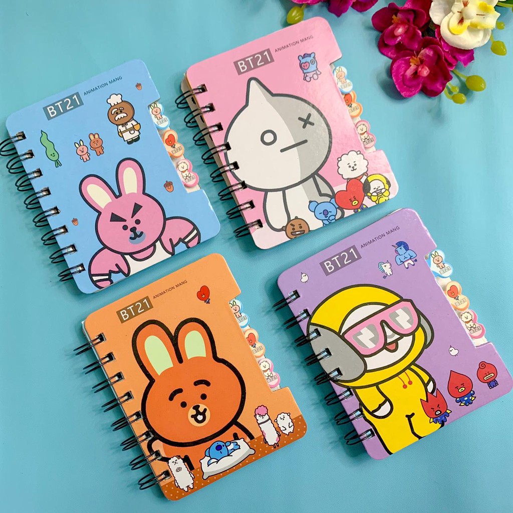 JG -  NOTEBOOK - BT21 - BUKU TULIS BTS - ANAK LUCU BANGTANBOYS IMPORT