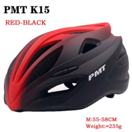 PMT K-15 Helmet Gradient Black Red - Helm Sepeda PMT