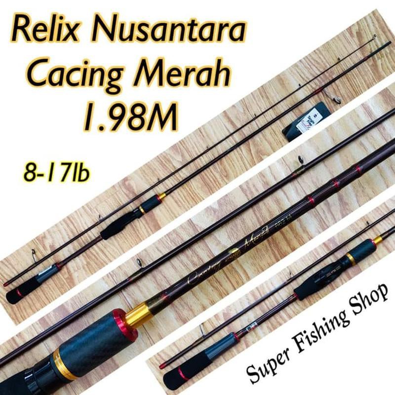 Joran Relix Nusantara Cacing Merah 198cm