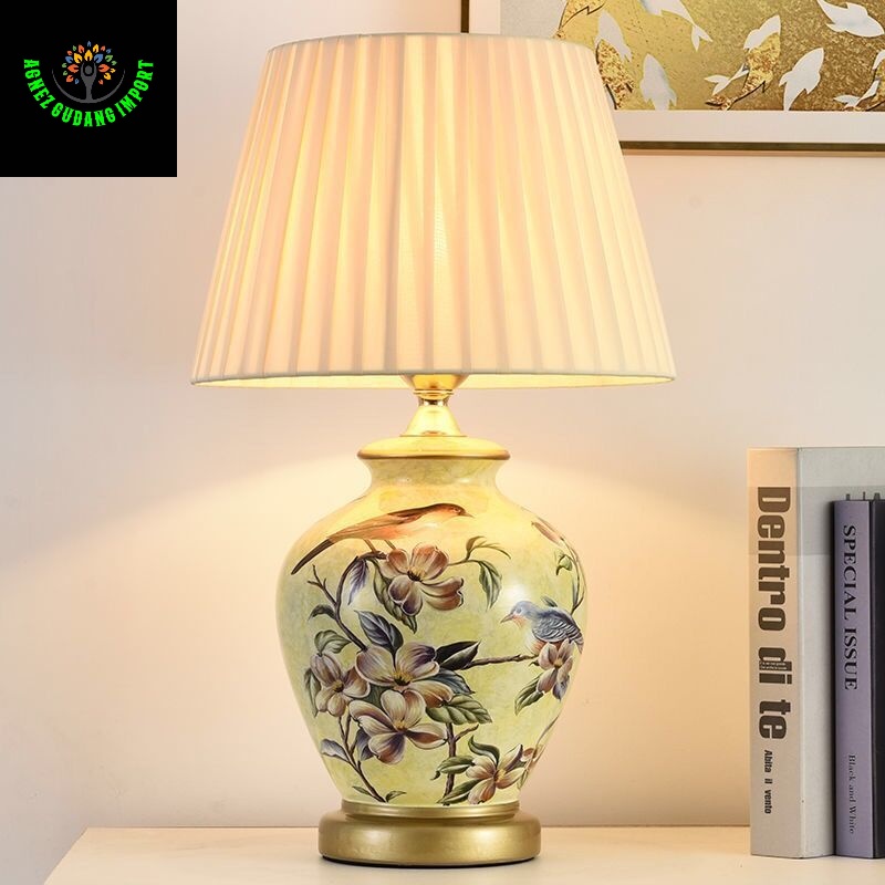 LAMPU MEJA KAMAR TIDUR GAYA EROPA LAMPU HIAS MINIMALIS LAMPU LED MURAH AGI2209