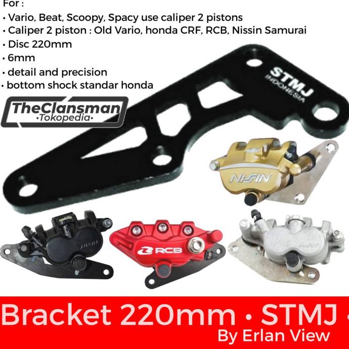 Braket Bracket Breket Cakram Kaliper Stmj 220Mm Vario Beat Scoopy