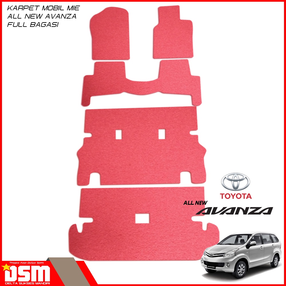 Karpet Mobil Toyota All New Avanza Xenia (2011-2014) - Full bagasi / Karpet Mie All New Avanza  Xenia Tebal Dan Empuk  / DSM