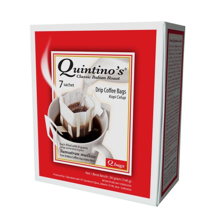 

ds011css Quintino'S 7 Sachet Sumatra Mellow Ds20X11