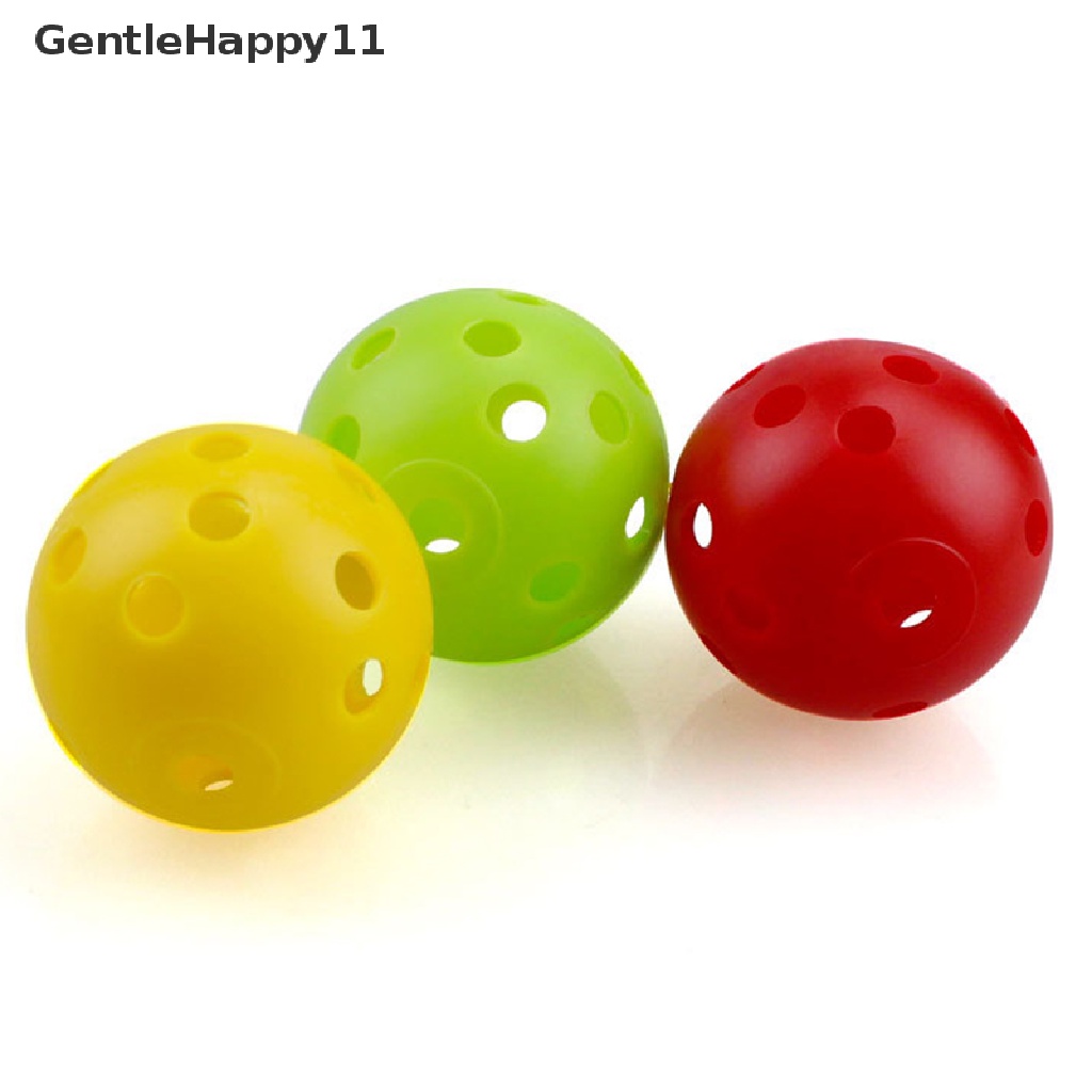 Gentlehappy 10Pcs Bola Golf Indoor Outdoor Whiffle Airflow Bola Latihan Golf