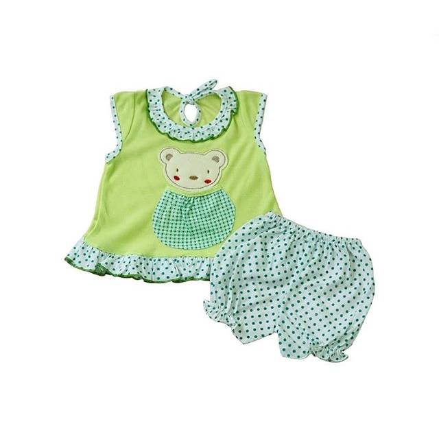 Setelan Baju Bayi Perempuan Bear/Baju dan Celana Bayi