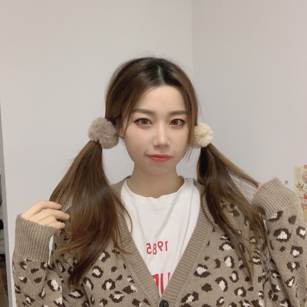 Korea Selatan Baru Natal Mewah Wajah Tersenyum Rambut Cincin Gadis Manis dan Lucu Hati Hiasan Kepala Rambut Tali Rambut Terry Perhiasan