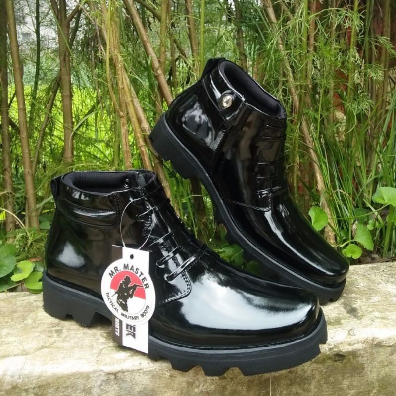 Sepatu Pdh Radial Kilap Glossy Dan Dop Kulit Sapi Asli Berkualitas Merk MR MASTER Sepatu Pdh TNI POLRI SECURITY SATPAM