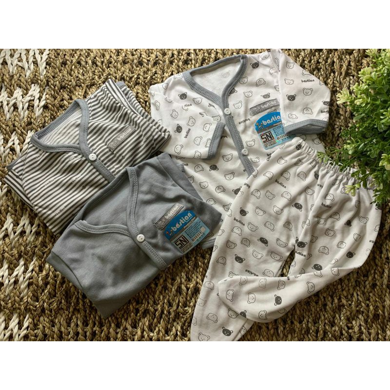 Stelan Bayi Tutup Kaki/Buka Kaki Bastian/ baju bayi newborn lahir