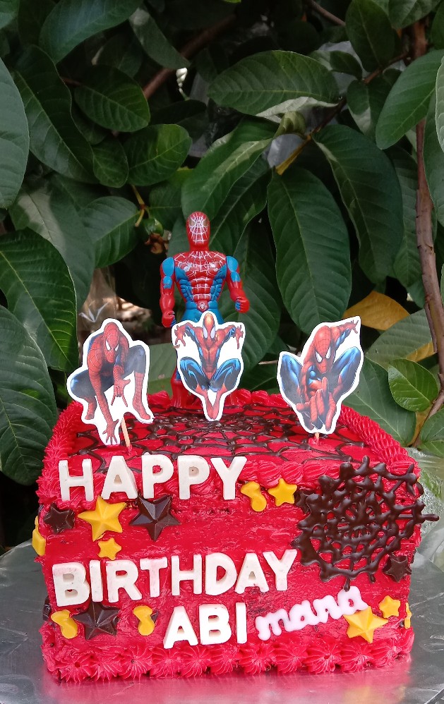 Topper Cake/cupcake, Hiasan Kue Ulang Tahun, Motif Spiderman