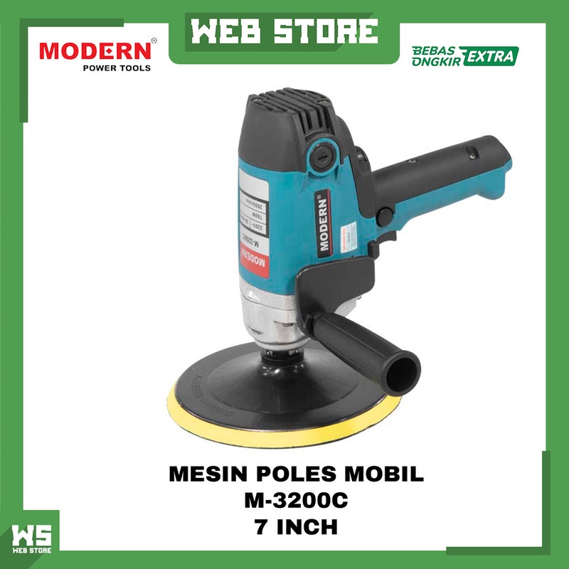Mesin Poles Mobil Motor Alat Poles Listrik Polisher Modern M3200C 7"