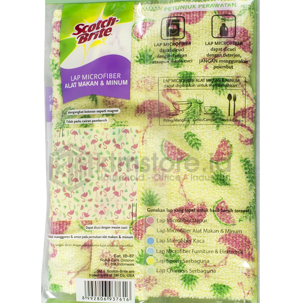 3M Scotch Brite Lap Pembersih Alat Makan Microfiber Lap Tangan ID-87