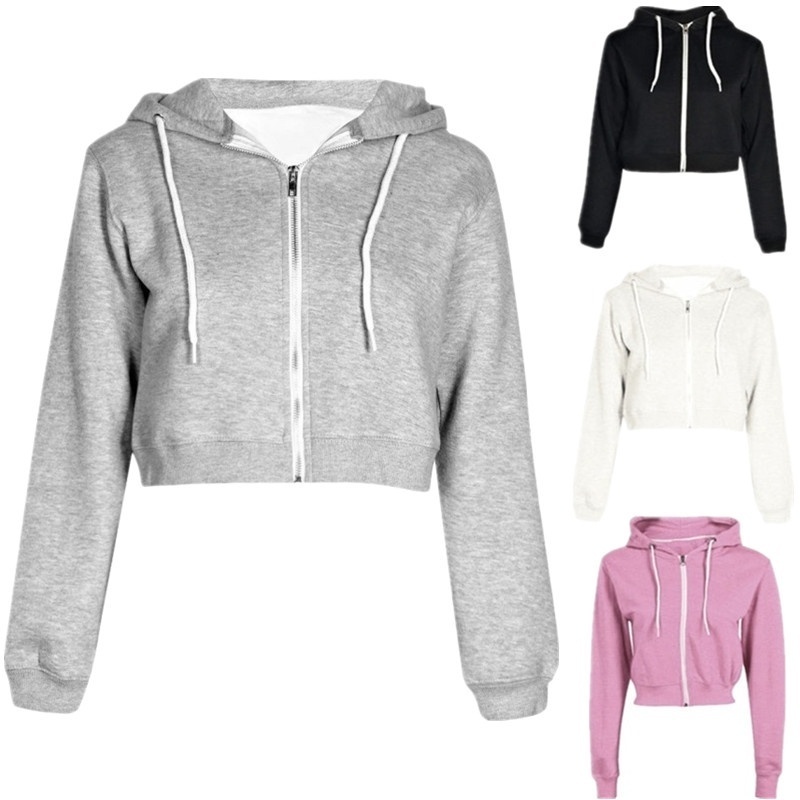 crop top hoodie jacket