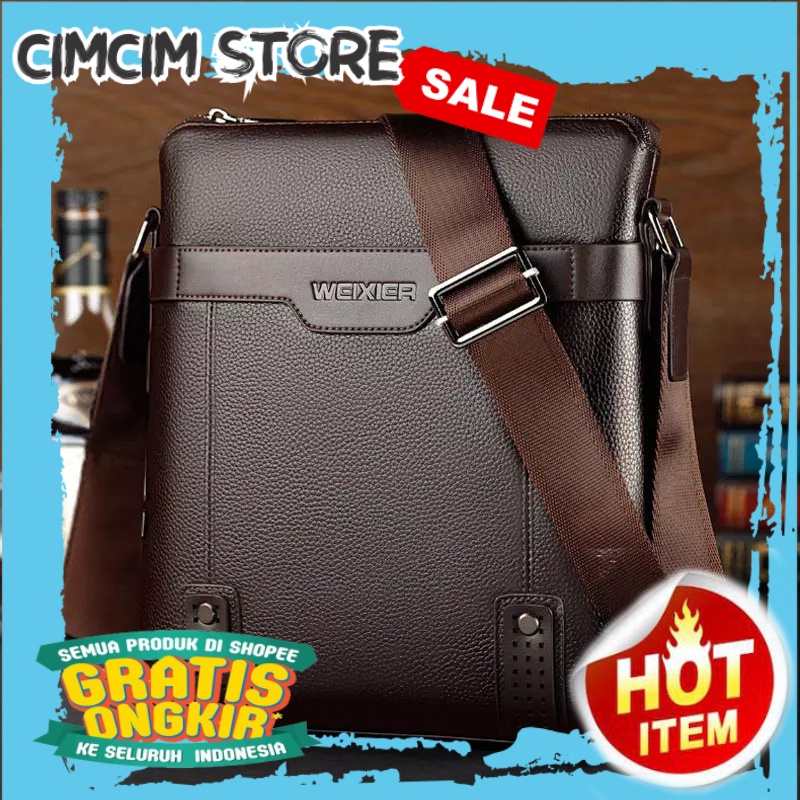 TAS SELEMPANG WANITA IMPORT TERMURAH / Tas Pria 100% KULIT ASLI Tas Selempang Kerja Kulit Pria Premi