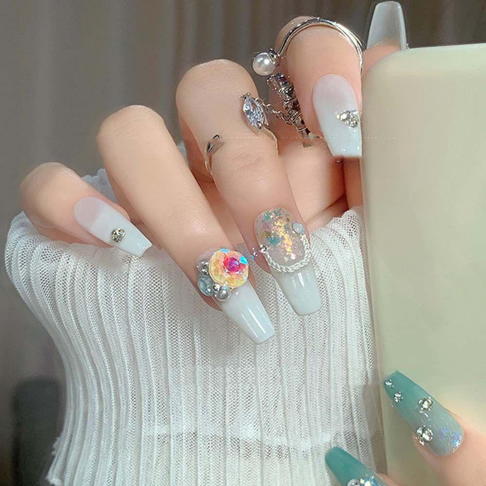 Mxbeauty Berlian Imitasi Bentuk Persegi 3D Untuk Aksesoris Nail Art Wanita|Ornamen Mutiara Bentuk Persegi Untuk Kuku