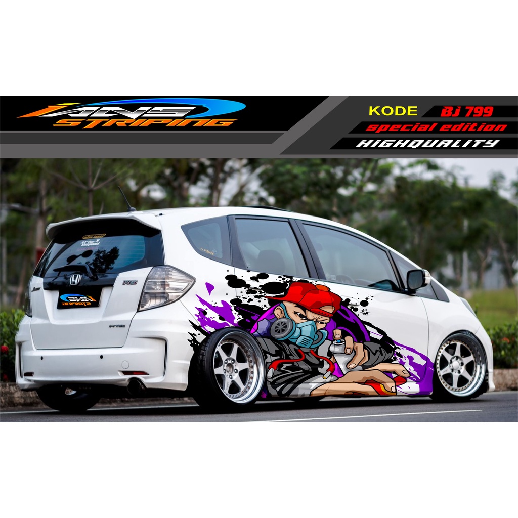 STIKER DECAL MOBIL HONDA BRIO / JAZZ RS / MOBILIO / AGYA / YARIS / ATOS / STICKER MOBIL