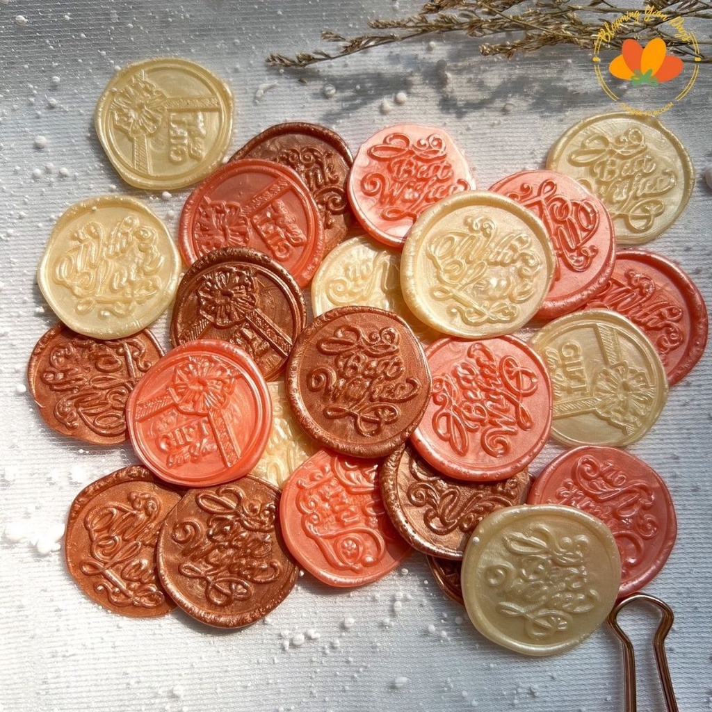

1Pcs Seal wax coin stempel lilin seal wax stamp instant lilin motif tempel ready stock tingal pakai Segel Undangan